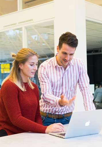 Employees working in an office